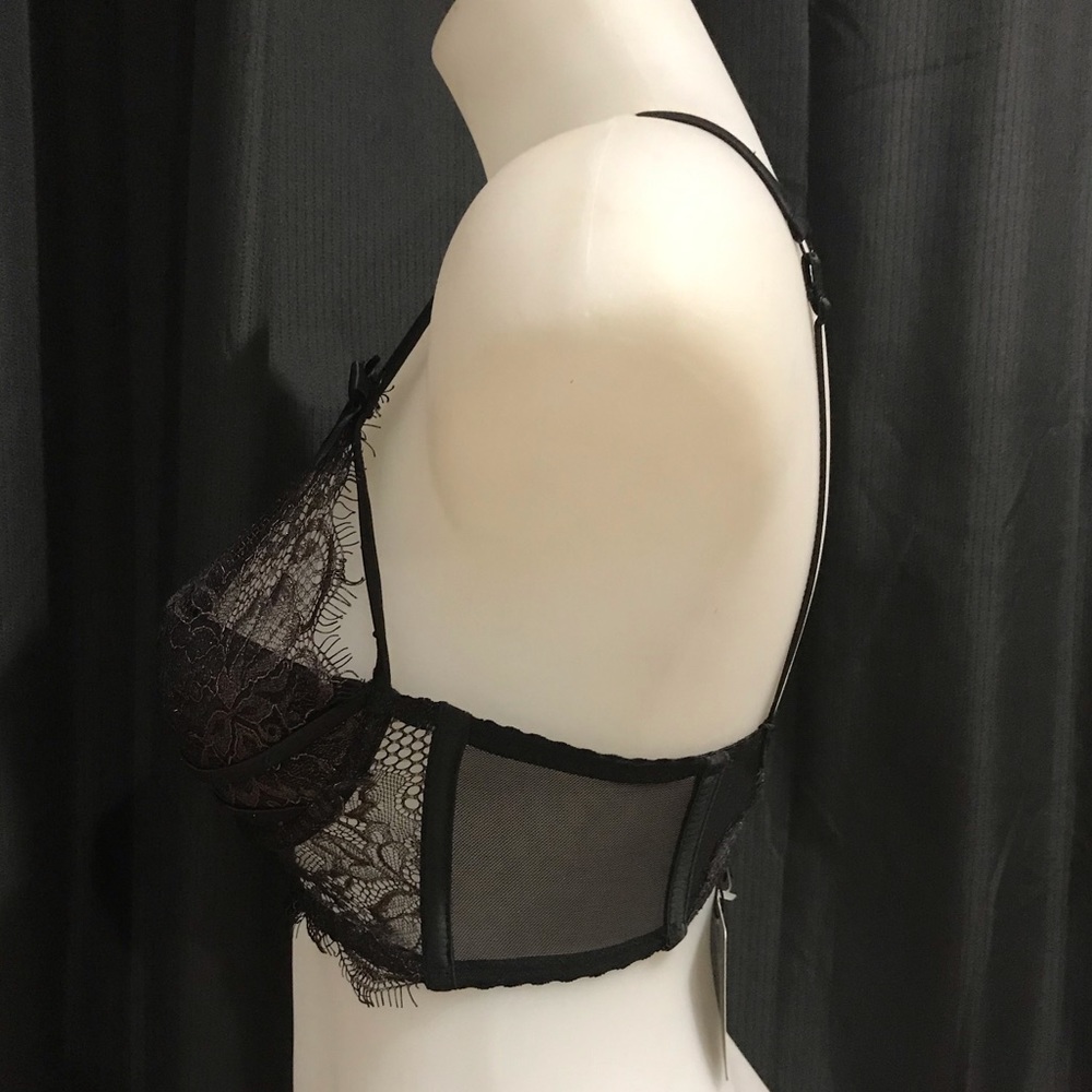 BNWT HONEY BIRDETTE MISTRESS BLACK/BRONZE BRA SIZE 10D - Picture 2 of 4